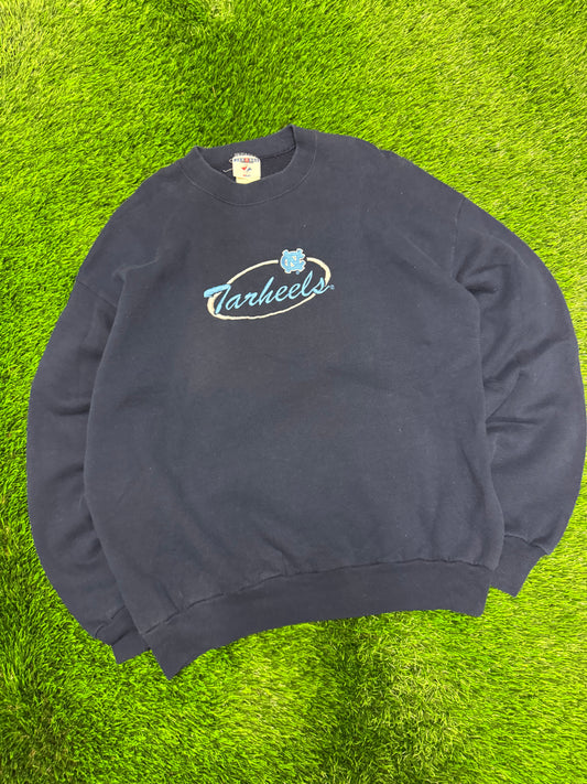 00s University of North Carolina UNC Tar Heels Embroidered Vintage Crewneck (XL)
