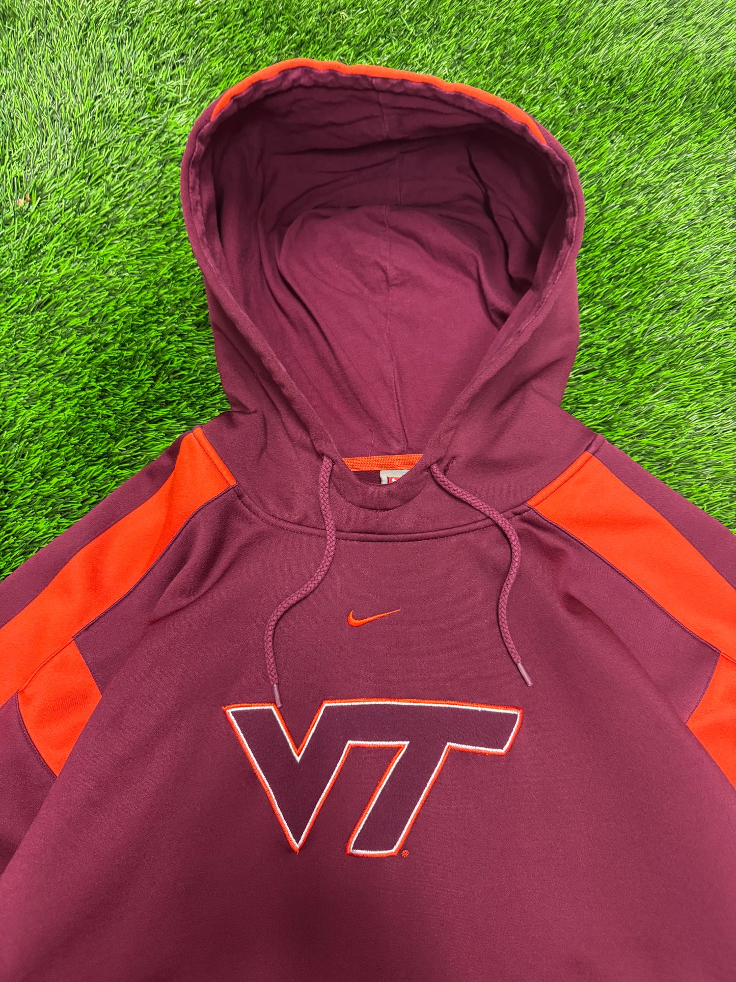 00s Vintage University of Virginia Tech Nike Center Swoosh Athletic Hoodie (XL)