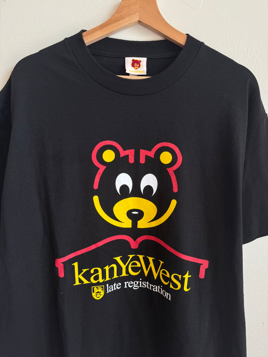 00s Kanye West Black "Late Registration" Vintage Music Tee (L)