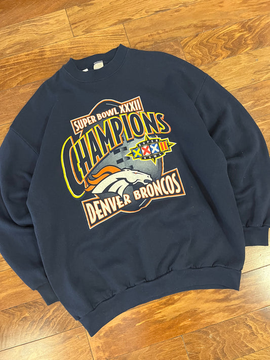 90s Denver Broncos Super Bowl Champions Crewneck (XXL)