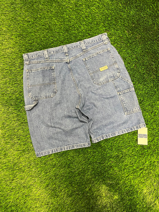 00s Wrangler Carpenter Workwear Blue Jean Shorts (38)
