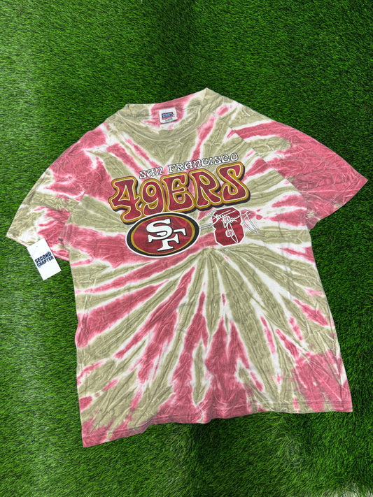 1999 San Francisco 49ers Steve Young #8 Tie Dye Tee (XL)