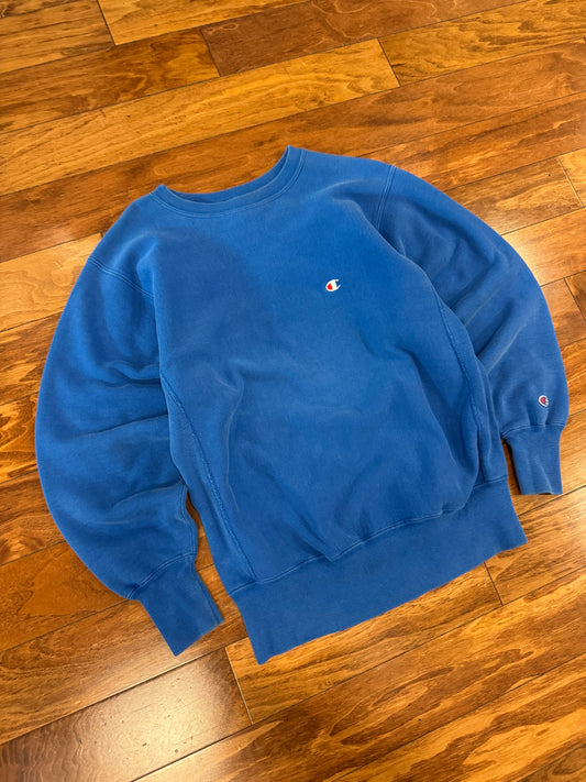 90s Champion Blue Reverse Weave Vintage Crewneck (L)