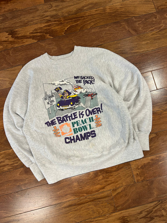 1992 East Carolina (ECU) Peach Bowl Graphic Crewneck (M)