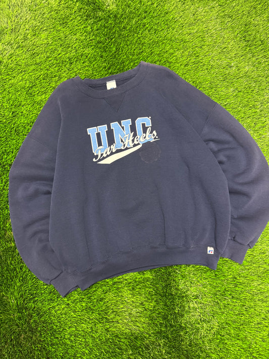 90s University of North Carolina UNC Tar Heels Vintage Russell Crewneck (XL)