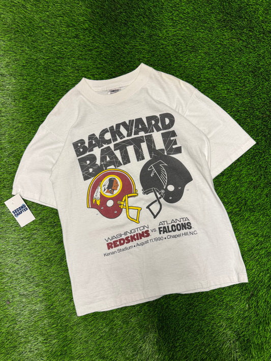 1990 Backyard Battle Redskins v Falcons Tee (L)