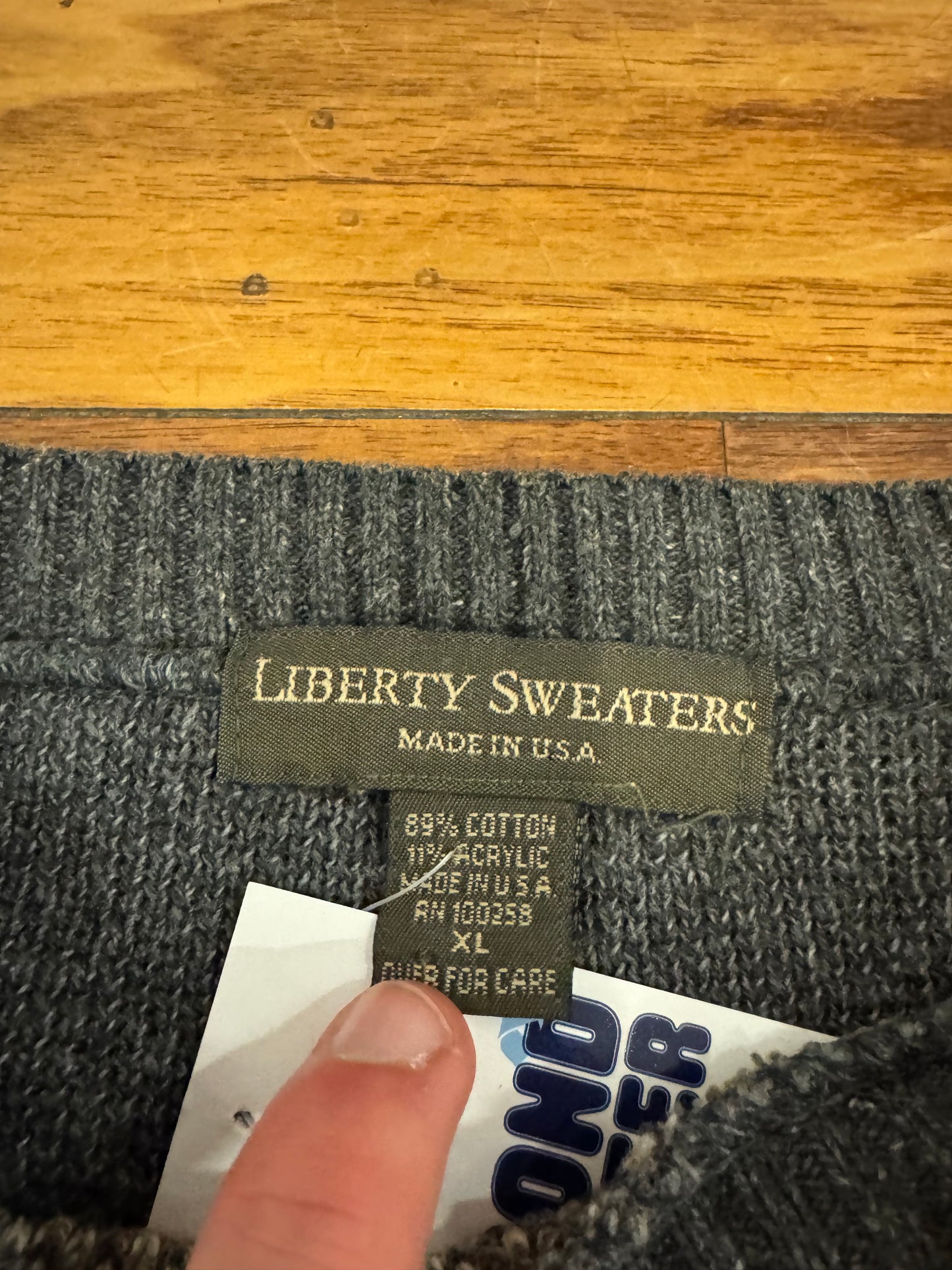 90s Liberty Diamond Print Sweater (XL)