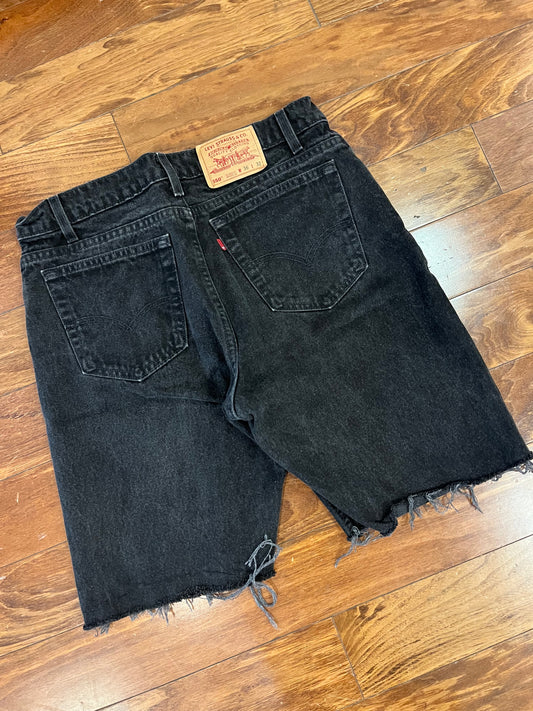 1996 Levi's 550 Black Jean Shorts (36)