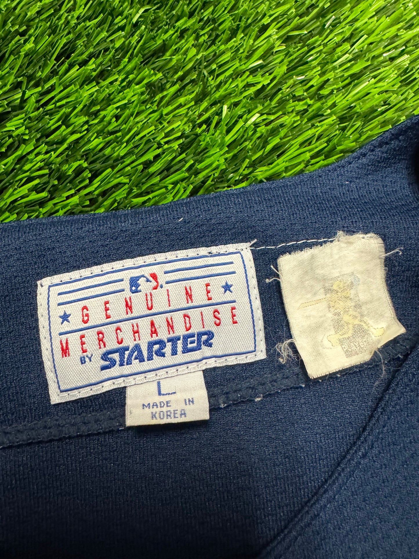 90s New York Yankees Derek Jeter Vintage Starter MLB Baseball Jersey (L)