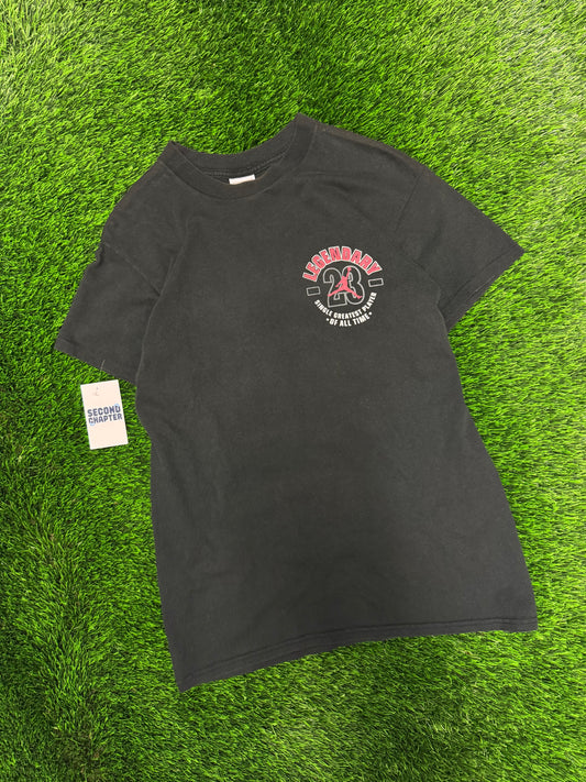 90s Vintage Nike Air Jordan "Single Greatest Player Of All Time" Stats Tee (M)