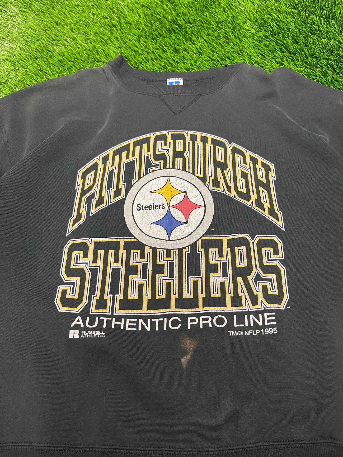 1995 Pittsburgh Steelers Russell Pro Line Crewneck (XL)