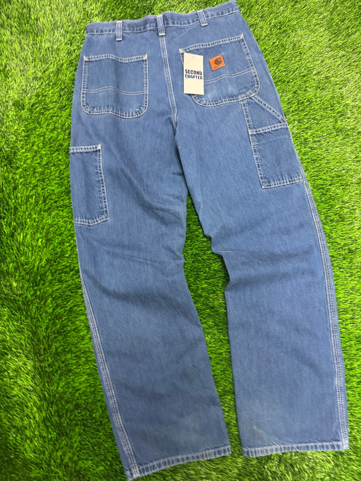 00s Vintage Carhartt Painter Dark Wash Workwear Carpenter Jeans (30 x 32)