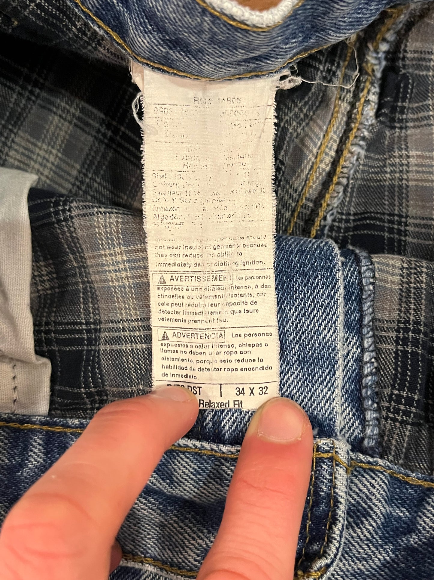 00s Carhartt Flannel Lined Jeans (34 x 32)