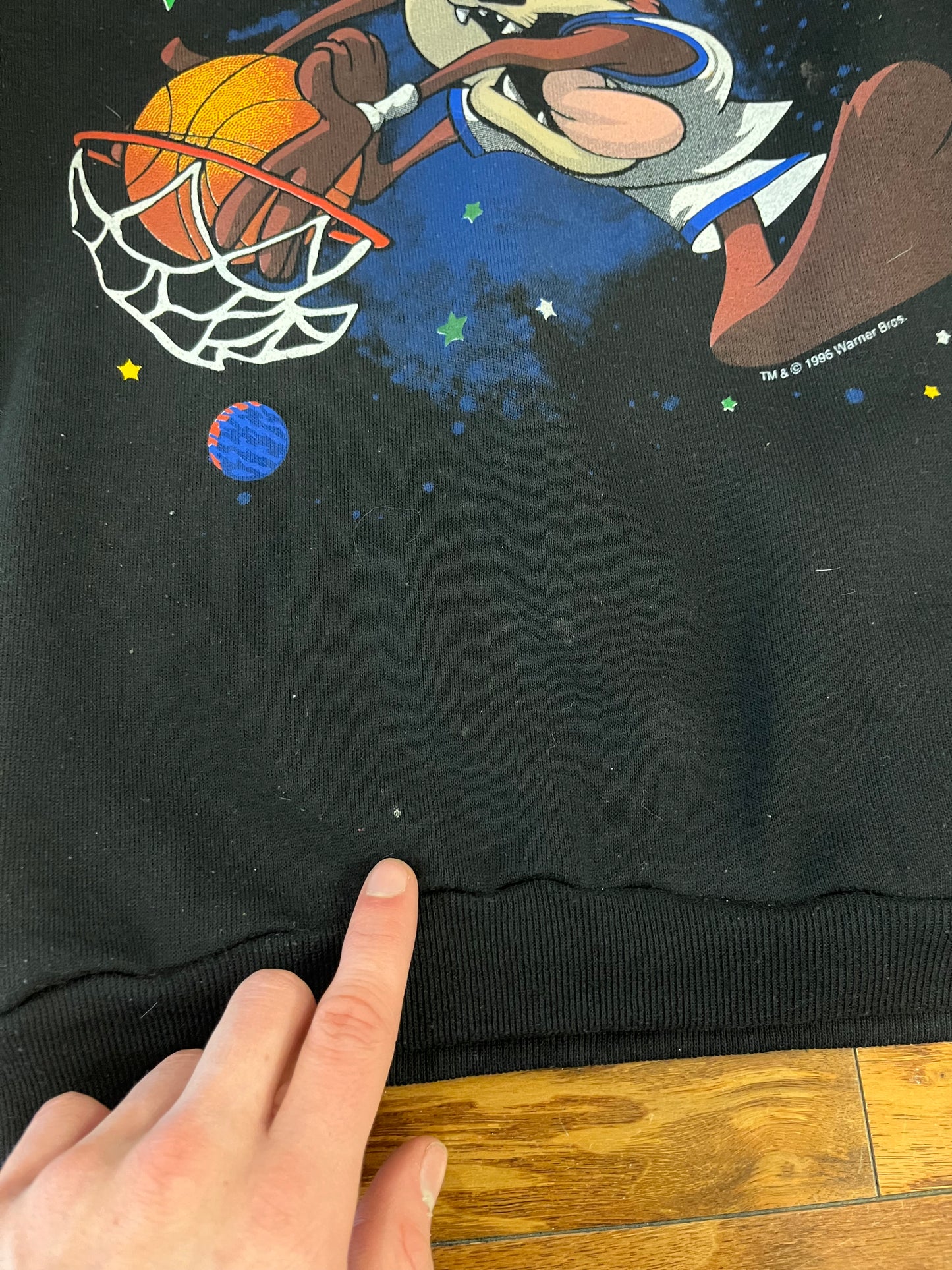 1996 Space Jam Taz Graphic Crewneck (Youth L)