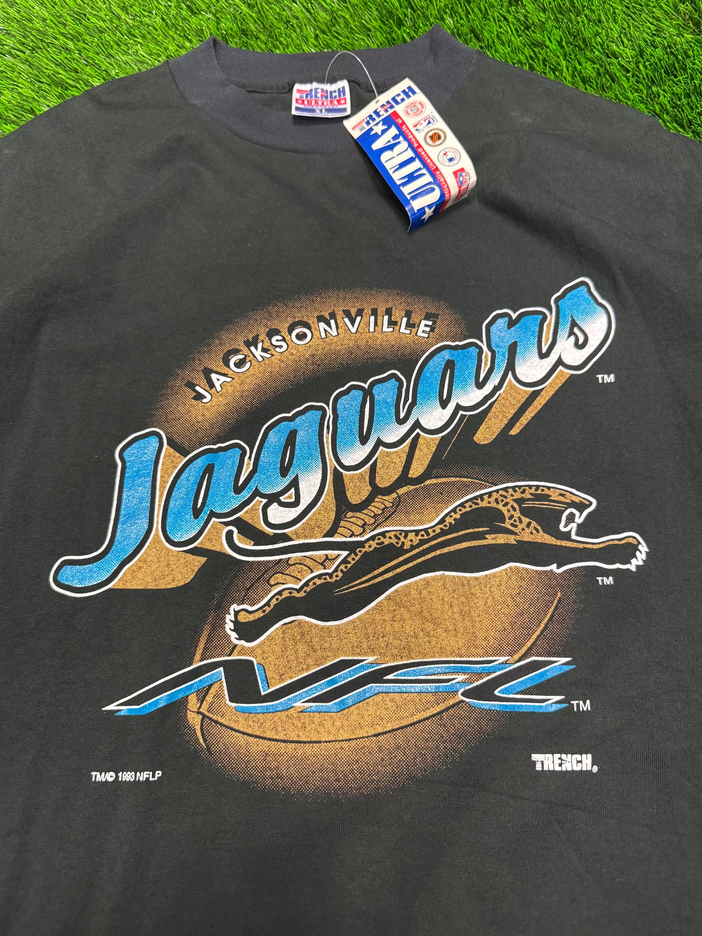 1993 Jacksonville Jaguars Trench Spell Out Tee (XL)