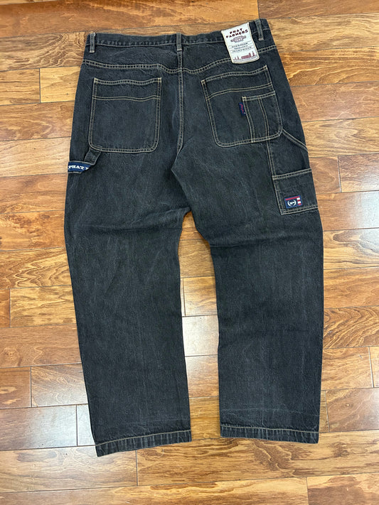 90s Phat Farm Baggy Carpenter Black Jeans (42 x 34)