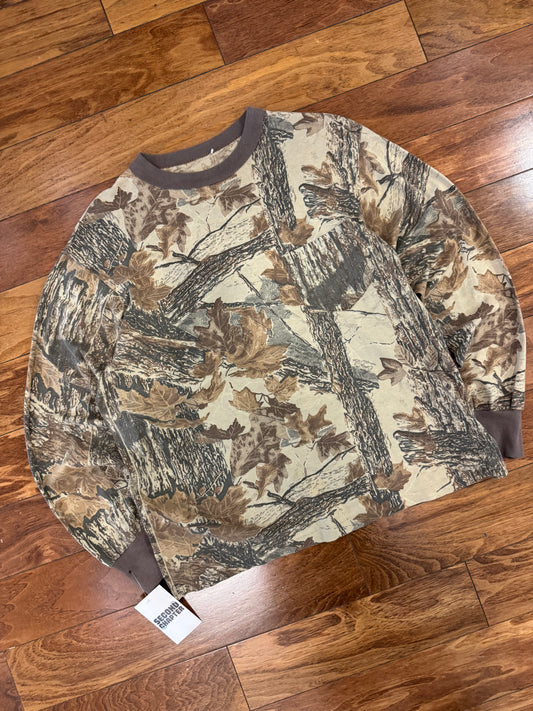 90s Realtree Camo Long-Sleeve Pocket Shirt (L)