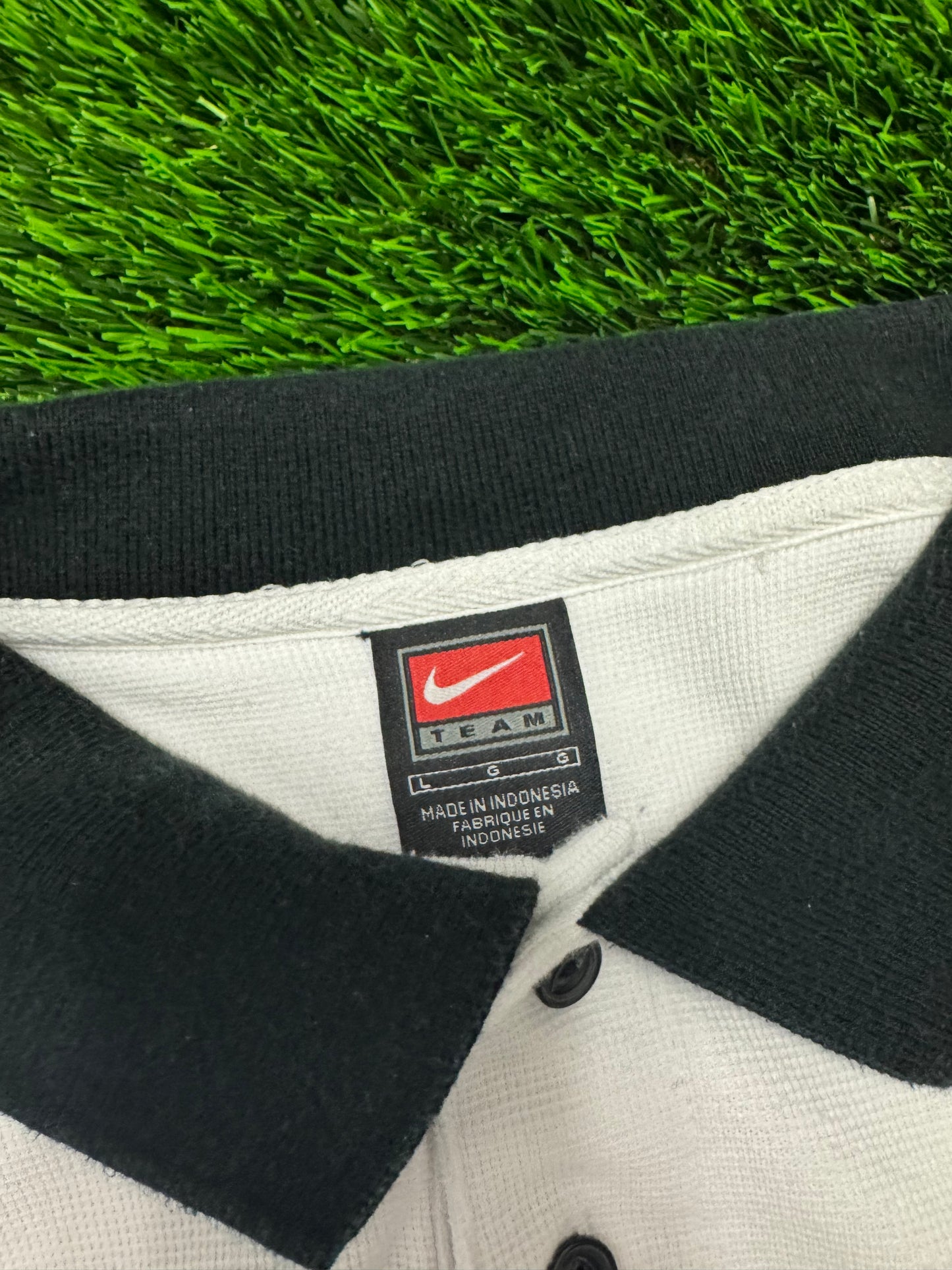 90s Carolina Panthers Nike Team White Polo Shirt (L)