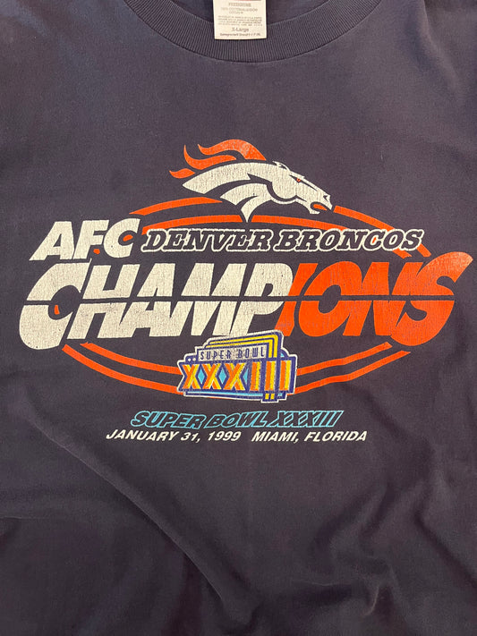 1999 Denver Broncos AFC Champions Tee (XL)