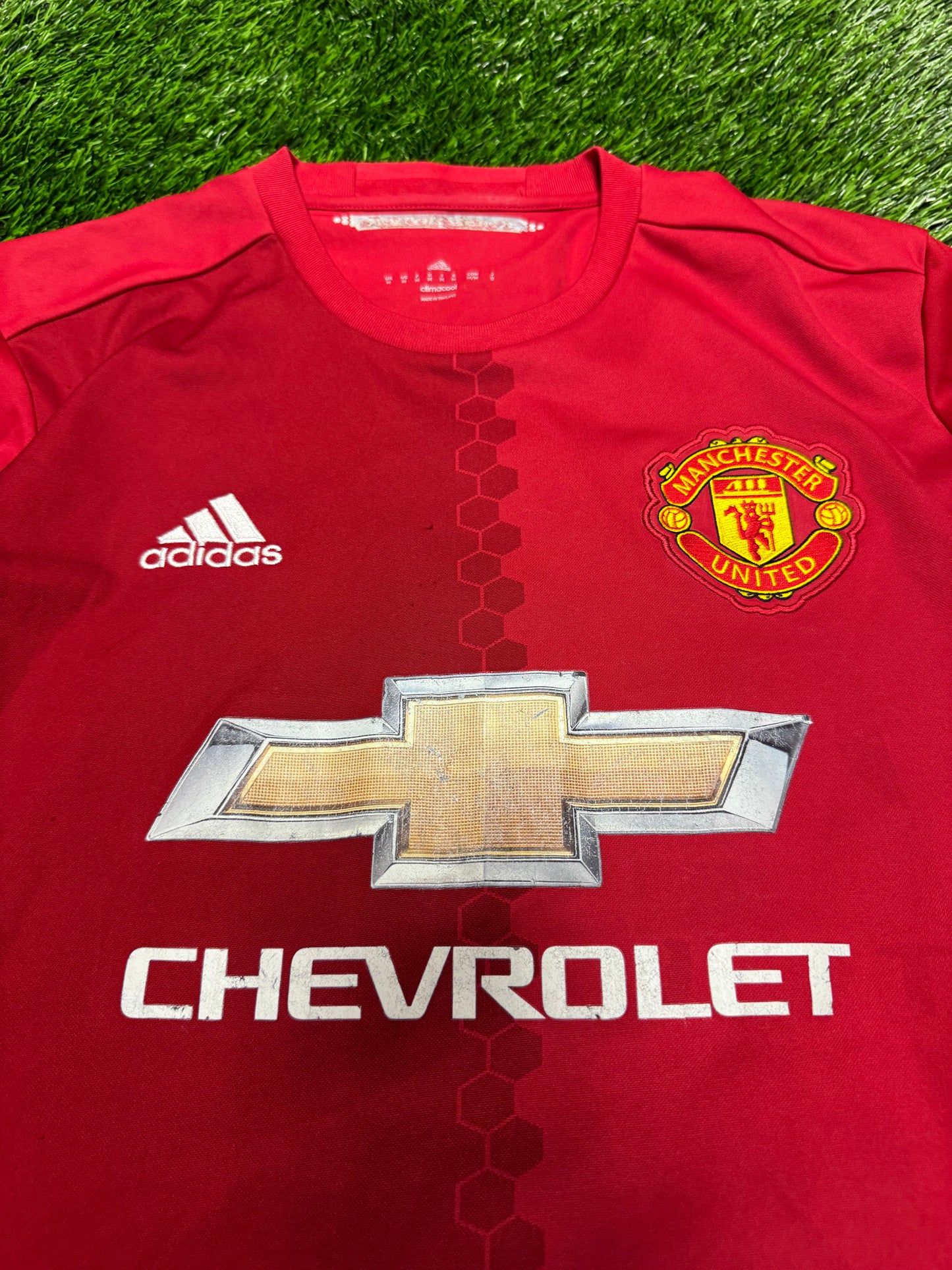 Manchester United Zlatan Ibrahimovic #9 Home Red Soccer Jersey Adidas 2016-17 Kit (M)