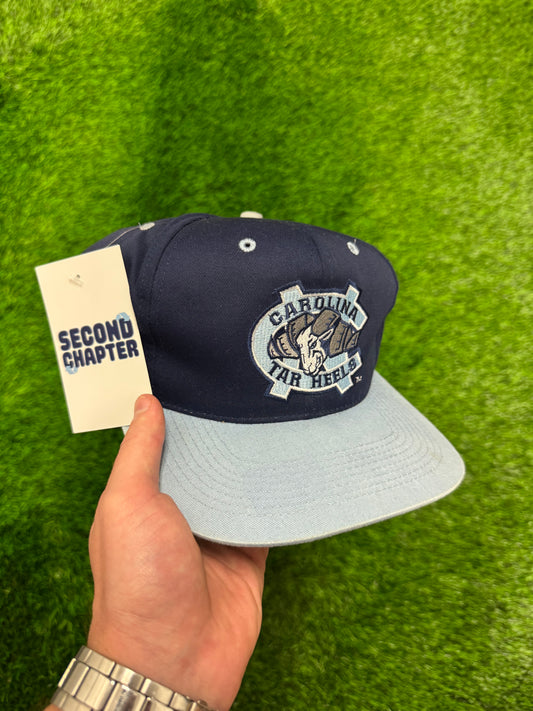 90s University of North Carolina (UNC) Two Toned Vintage Snapback Hat (OS)