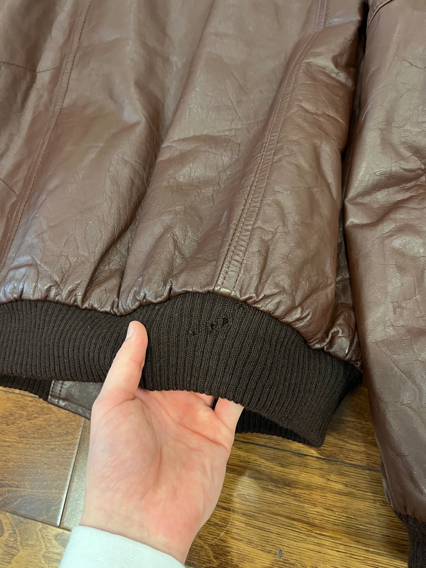 80s Sears Leather Shop Vintage Jacket (L)