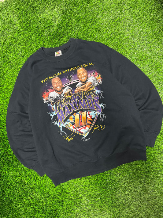 2006 Baltimore Ravens Festivus Maximus Bart Scott & Adalius Thomas Crewneck (L)