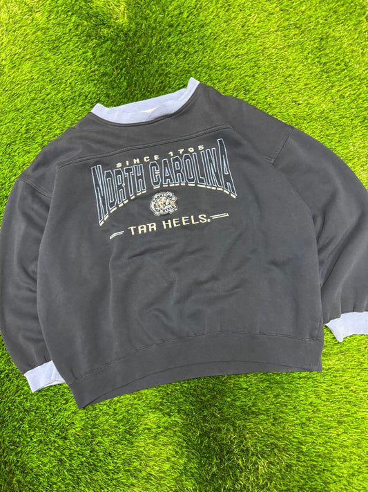 00s University of North Carolina UNC Vintage Lee Embroidered Crewneck (XL)