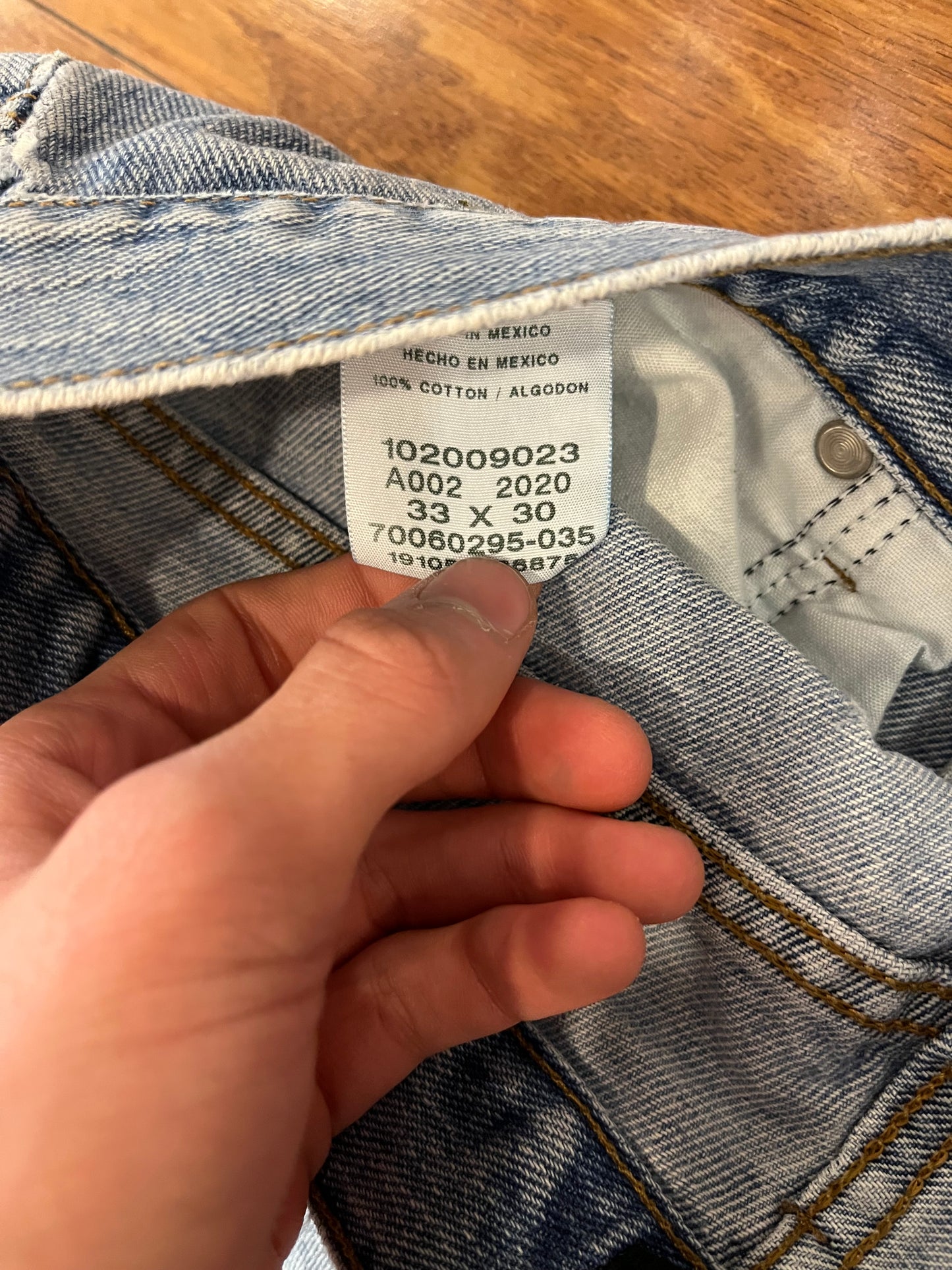 00s Lee Light Washed Faded Jeans (33 x 30)