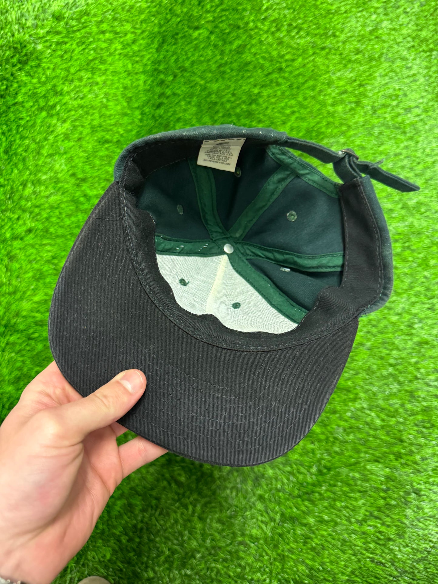 90s Nike Swoosh Green Embroidered Adjustable Hat (OS)