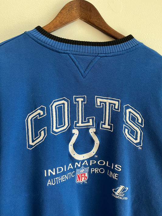 90s Indianapolis Colts Logo Ahtletic Embroidered Crewneck (XL)