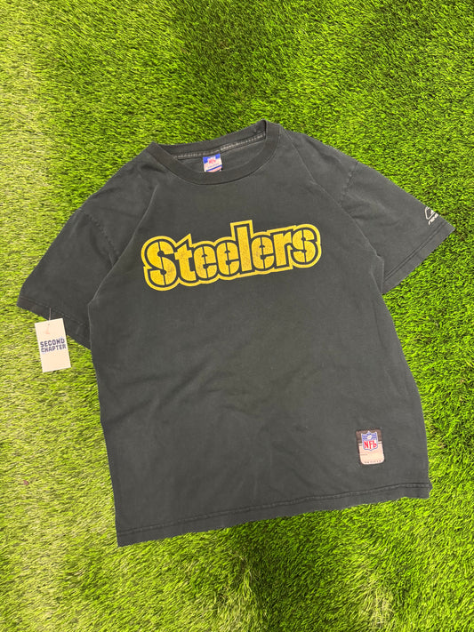 00s Pittsburgh Steelers Reebok Spell Out Tee (M)