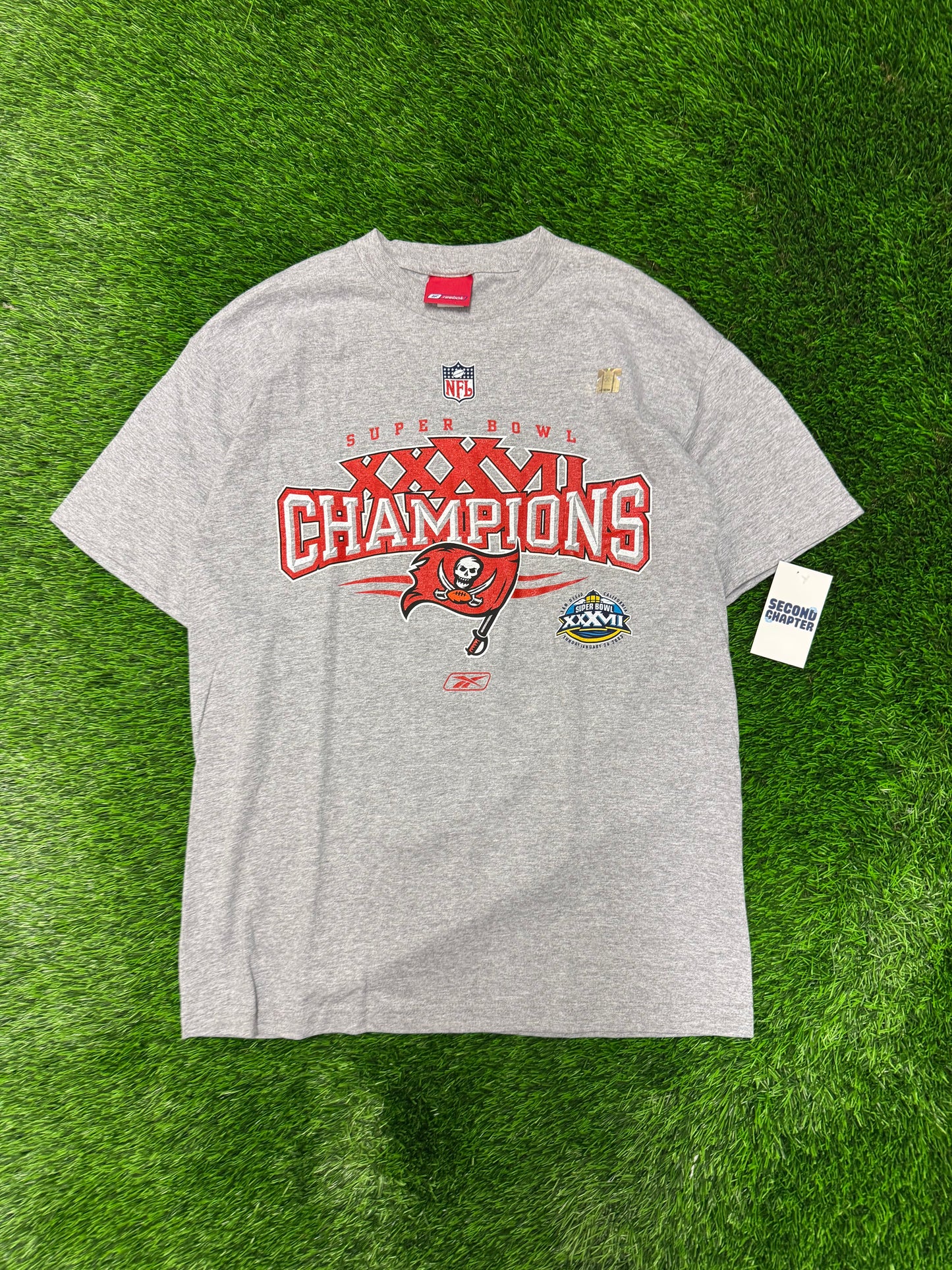 2003 Tampa Bay Buccaneers Reebok Super Bowl Tee (M)