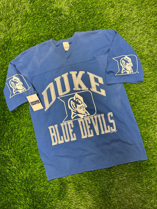 90s Duke University Faded V Neck Tee (L)
