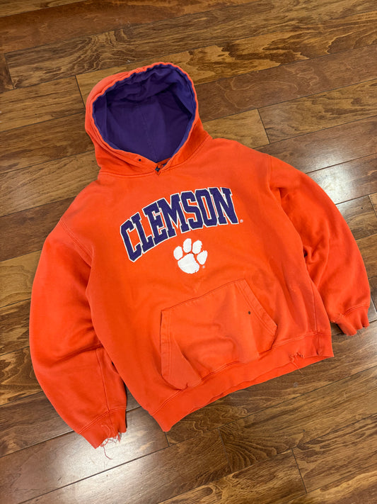00s Clemson Thrashed Hoodie (L)