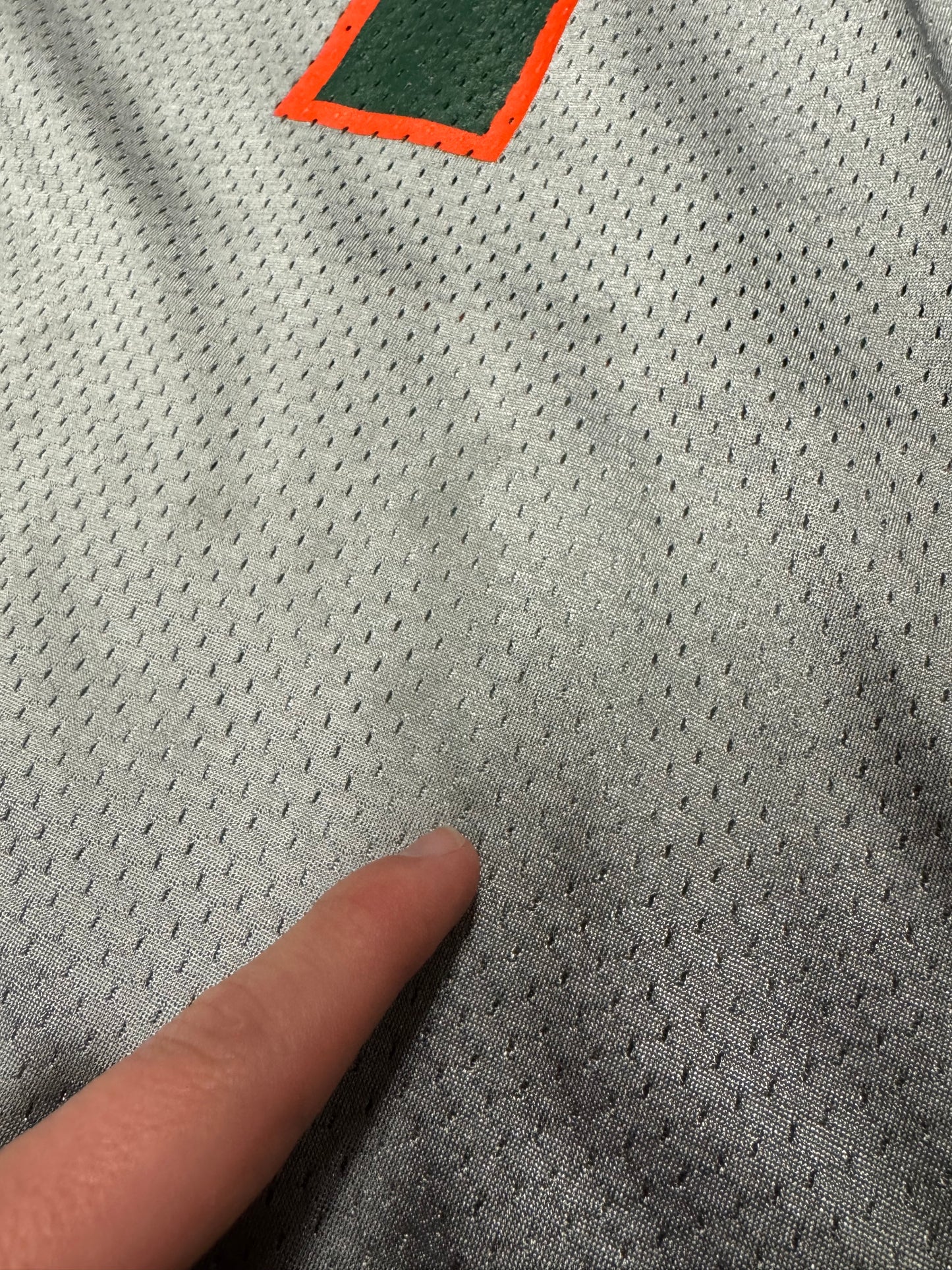 00s University of Miami Hurricanes Grey #4 Vintage Nike Football Jersey (L)