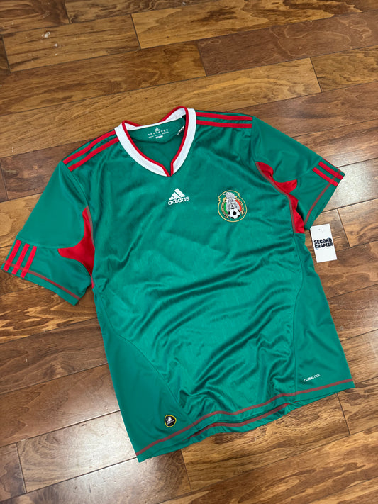 2010 Mexico Home Adidas Soccer Jersey (L)