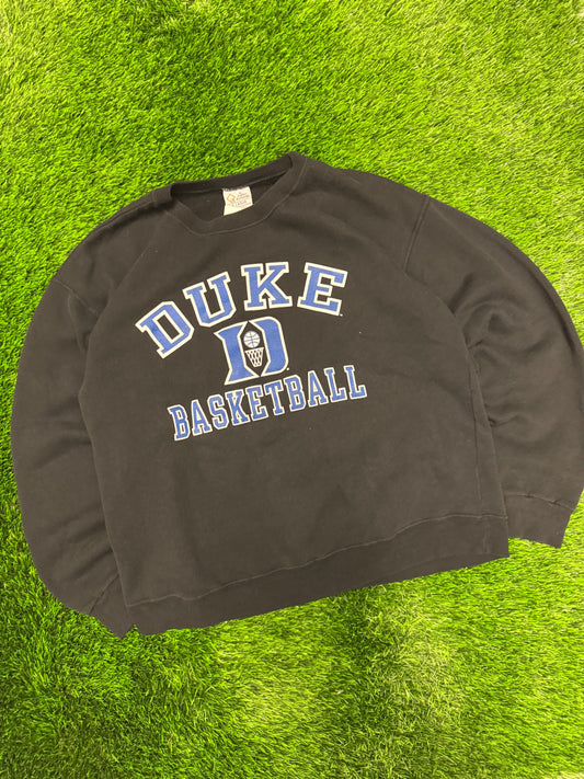 90s Duke University Basketball Spell Out Vintage Crewneck (XL)