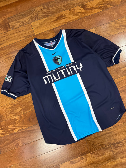 90s Tampa Bay Mutiny Nike MLS Defunct Club Vintage Home Jersey (XL)
