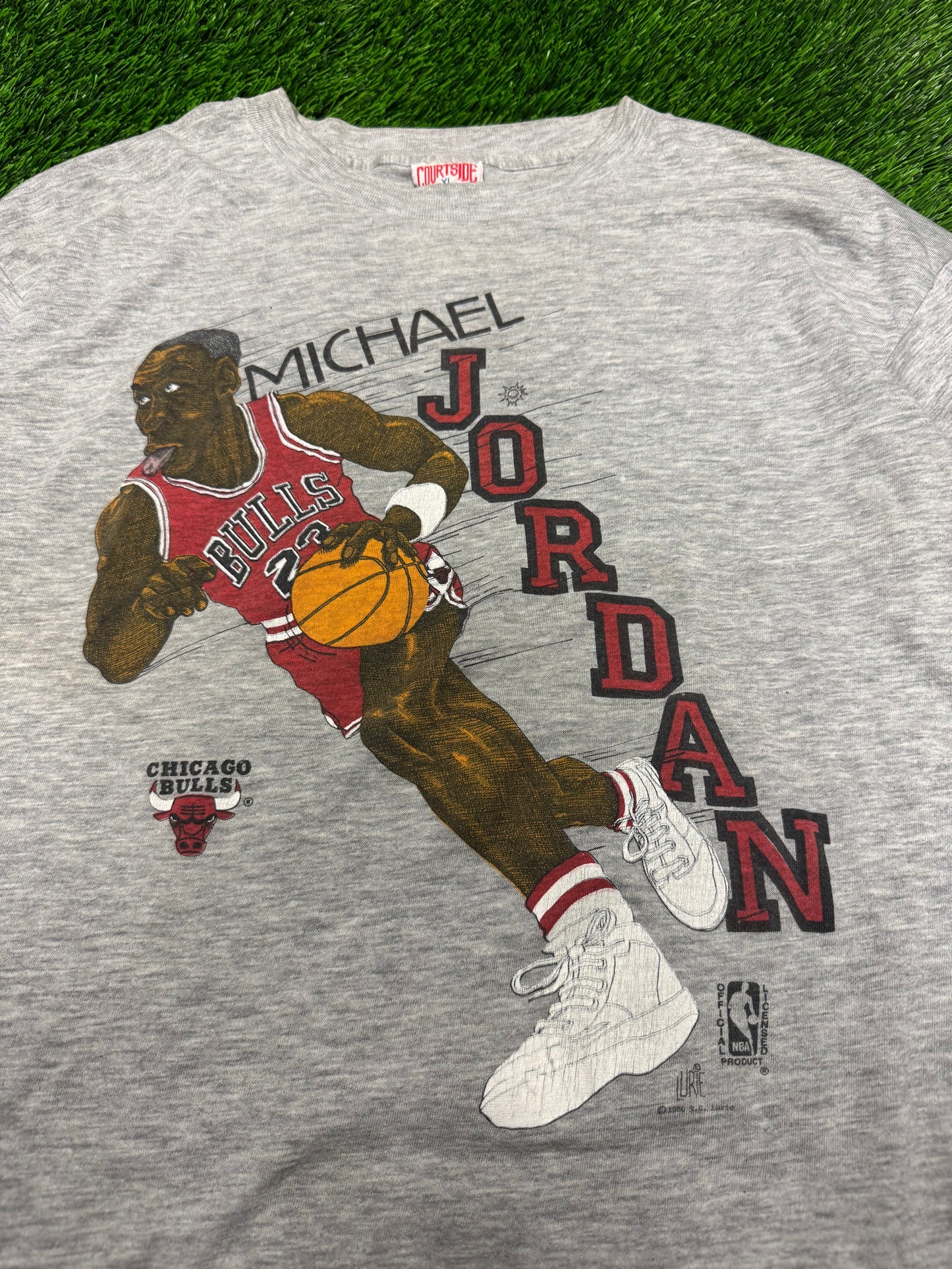 1986 Michael Jordan Bulls Caricature Rare Graphic Tee (XL)