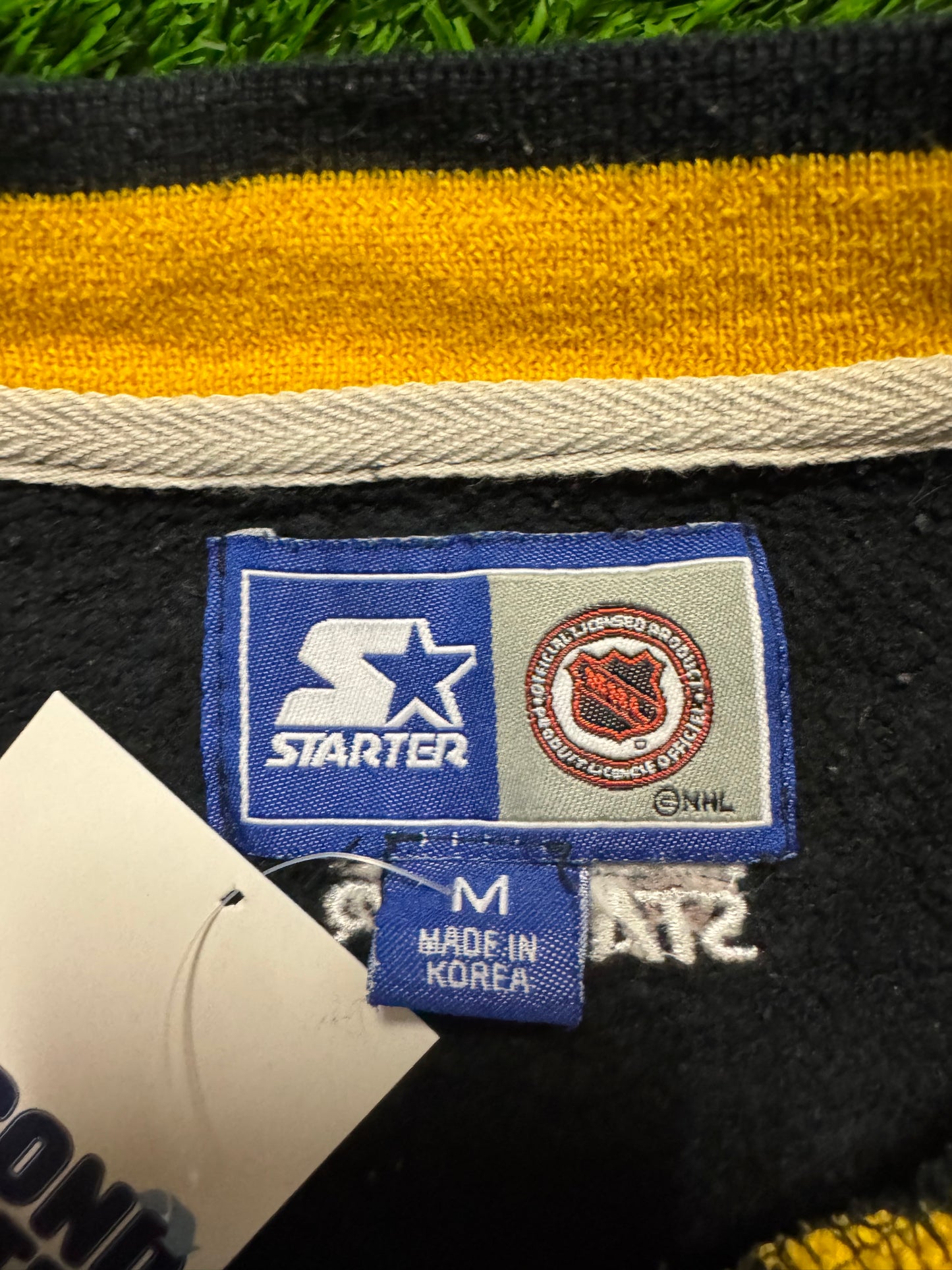 90s Pittsburgh Penguins Embroidered Starter NHL Crewneck (M)