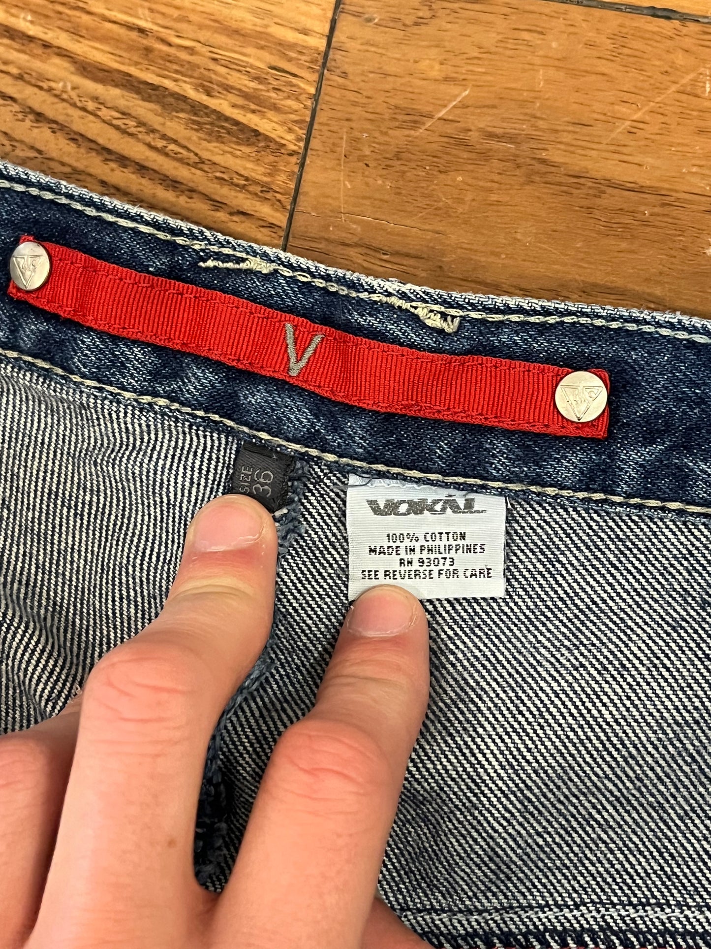 00s Vokal Baggy Patched Jeans (36x33)