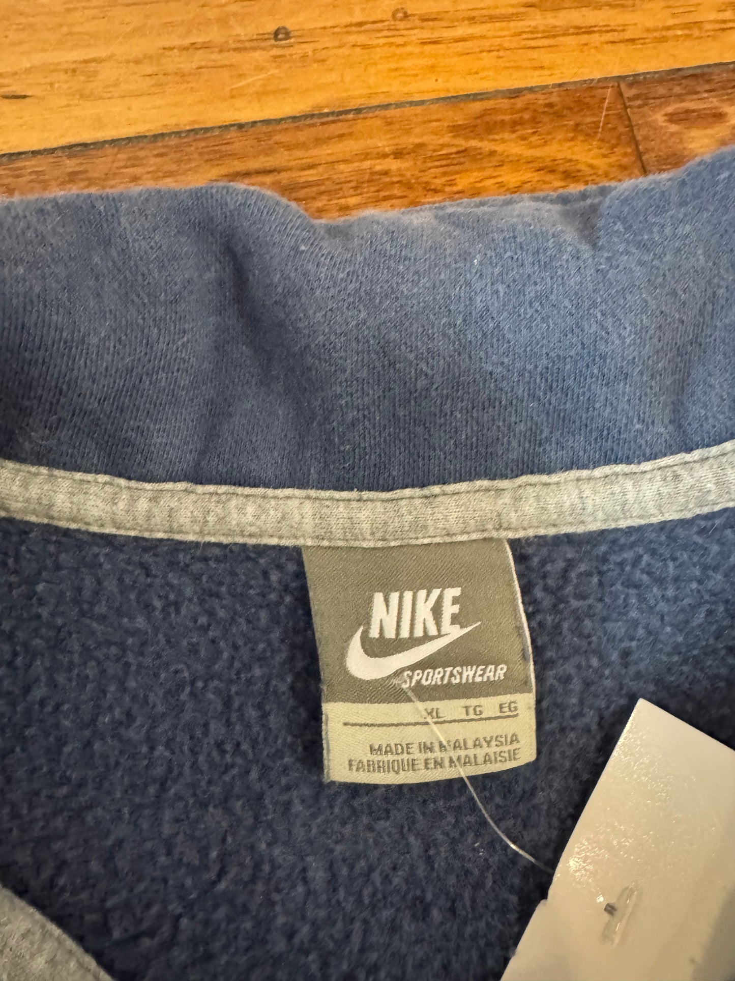Y2K Nike Essential Full Zip Blue Jacket (XL)