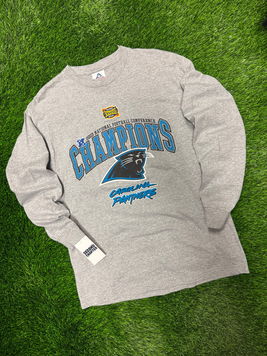 2003 Carolina Panthers NFL Long Sleeve NFC Champions Tee (L)