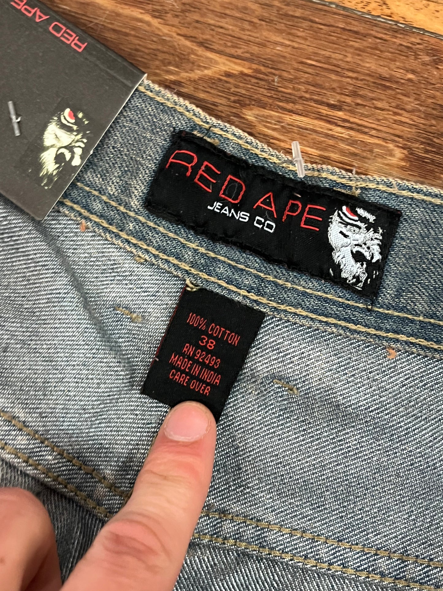 00s Red Ape Embroidered Deadstock Jeans (38x32)