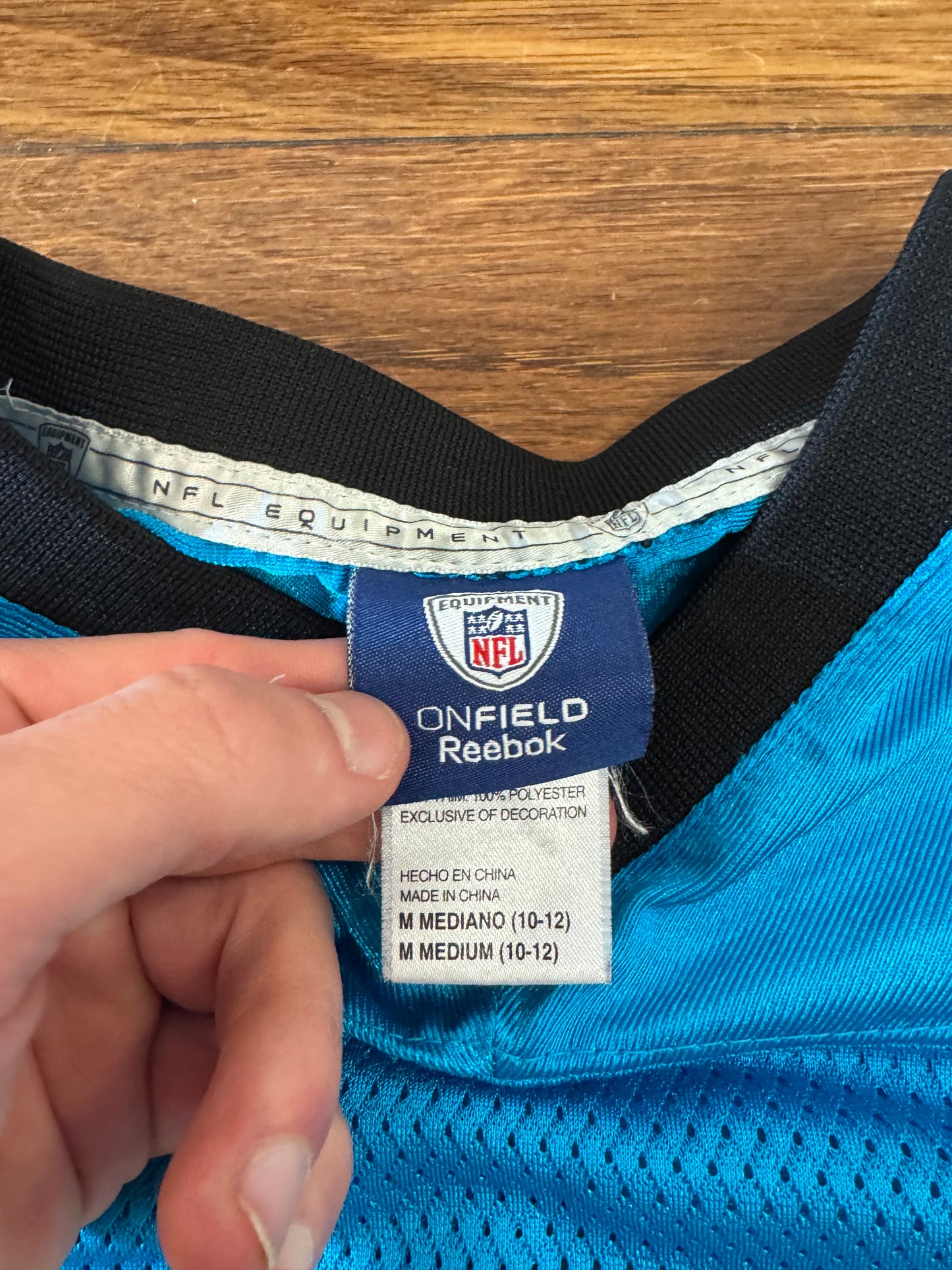 00s Carolina Panthers Steve Smith Blue Jersey (Youth M)