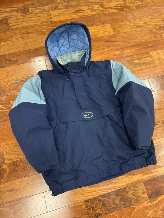 90s Nike Blue Puffer Jacket (XL)
