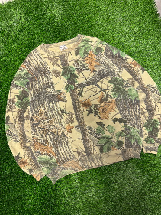 00s Jerzees Outdoors Camo Crewneck (XXL)
