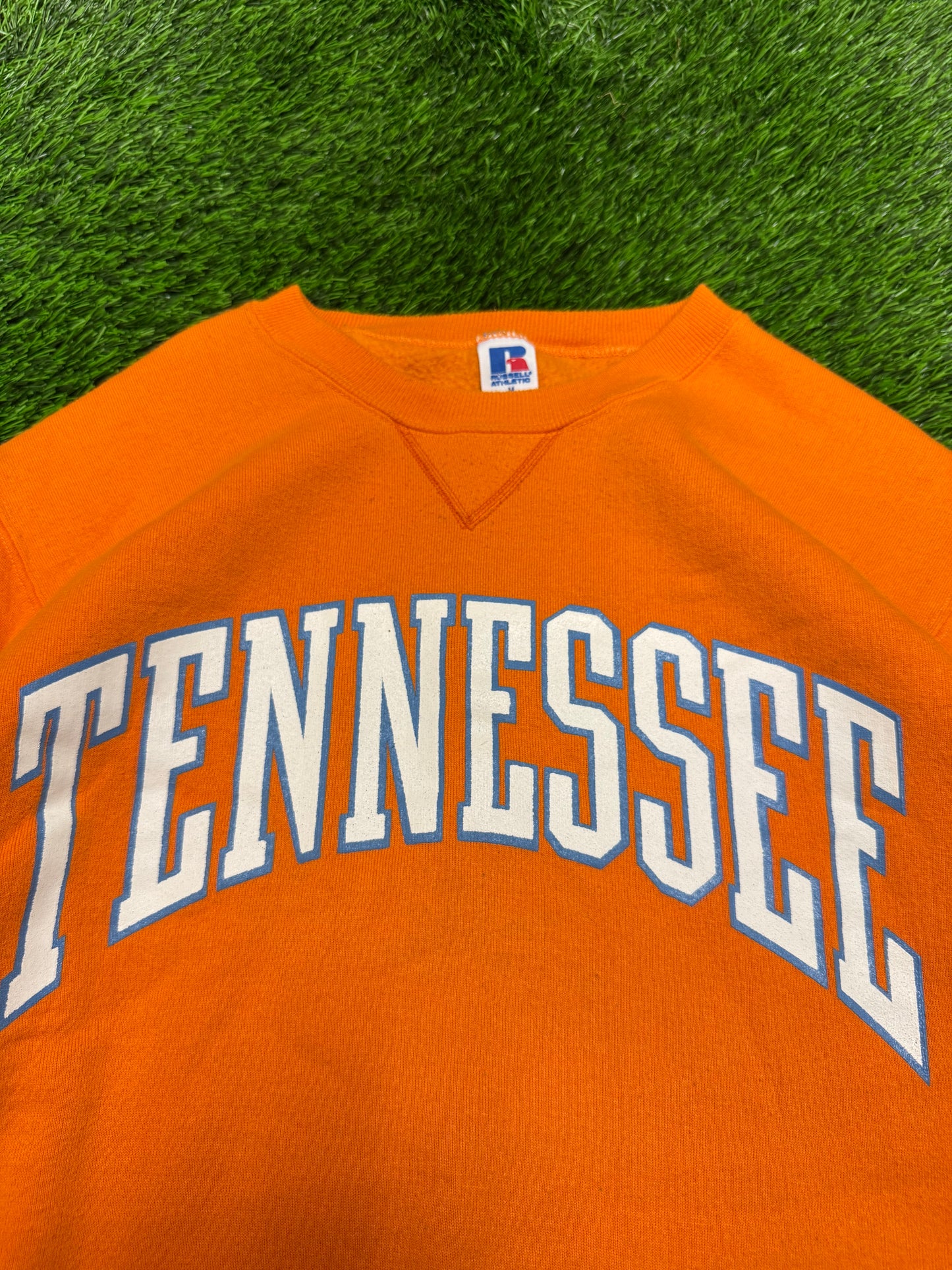 90s University of Tennessee Spell Out Russell Crewneck (M)