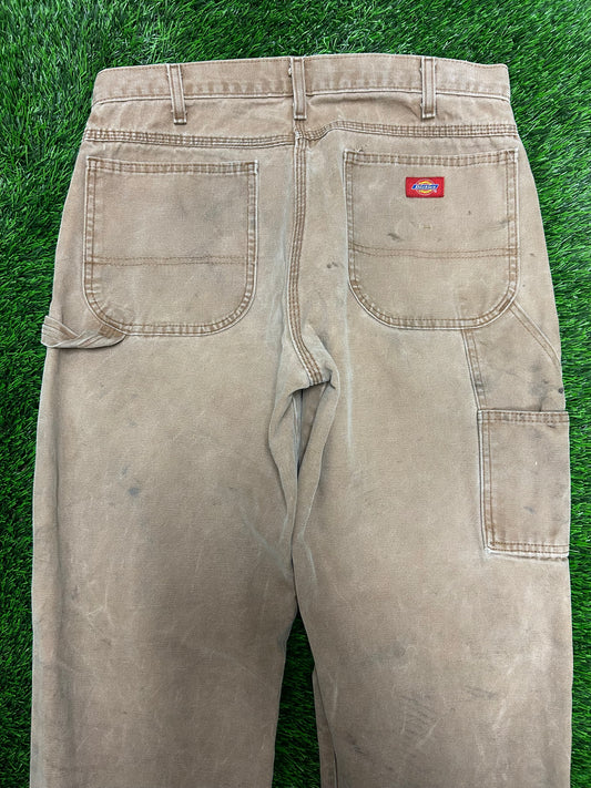 00s Dickies Faded Heavily Worn Tan Carpenter Pants (34 x 34)
